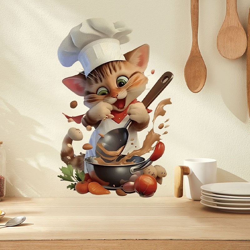 Kitchen Appliances Design - Entzückender selbstklebender Wandaufkleber mit Cartoon-Maus –